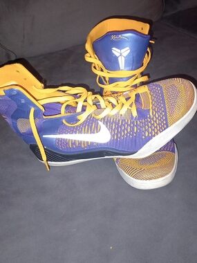 Nike Men's Kobe High-Top Basketball Shoes - Purple/Yellow